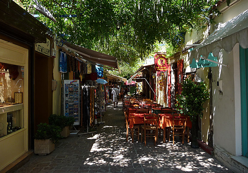 Shopping in Petra in Lesvos.
