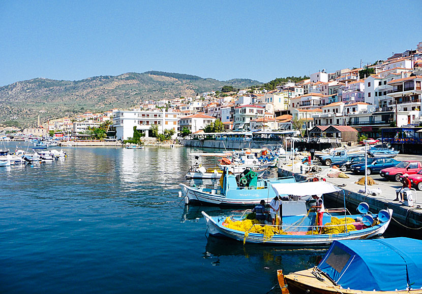 The fishing port of Plomari in Lesvos.