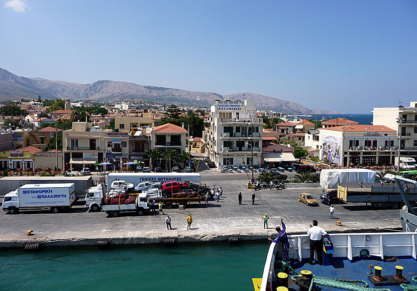 The port in Mytilini in Lesvos.
