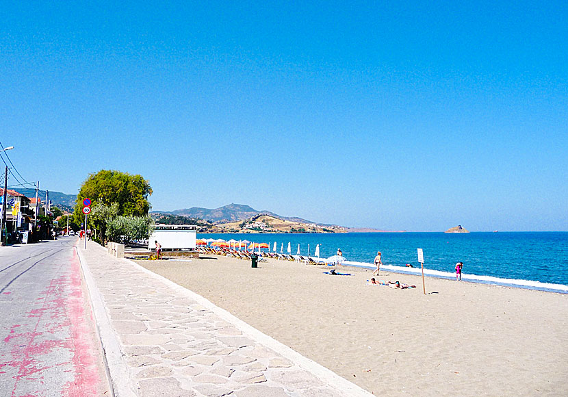 Petra beach in Lesvos.