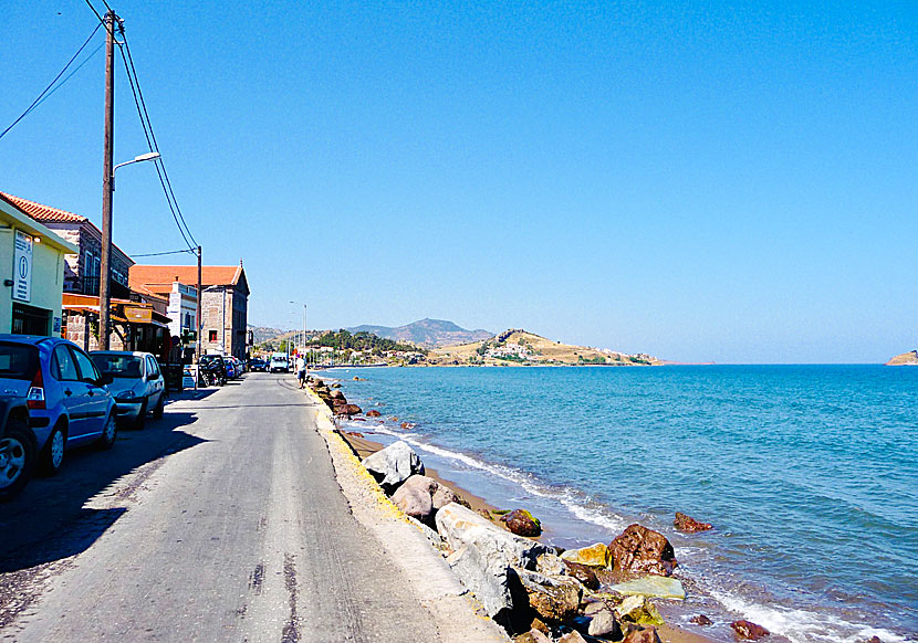 The road between Molyvos and Anaxos goes through Petra.