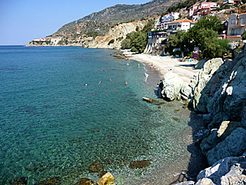 Plomari beach on Lesvos.