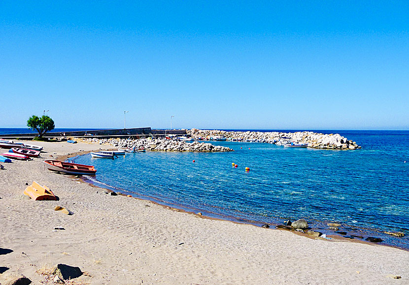 The fishing port of Skala Eressos in Lesvos.