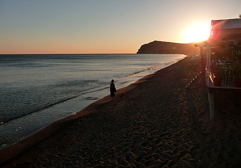 The sunset in Skala Eressos is very beautiful. Lesvos.