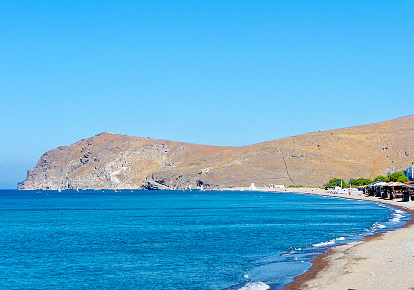 The beach in Skala Eressos in in the other direction.