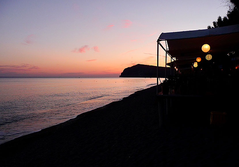 Atmospheric Skala Eressos in the evening.