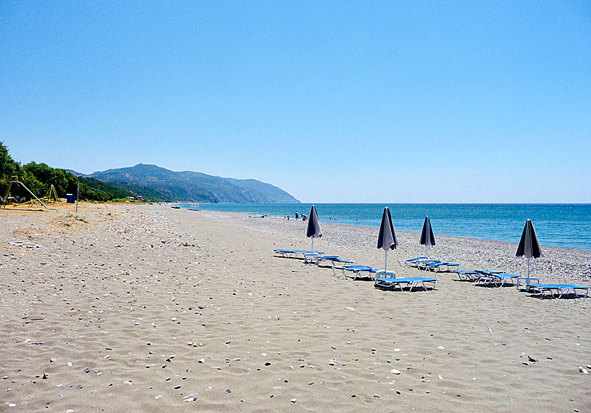 Vatera beach in Lesvos. Greece.