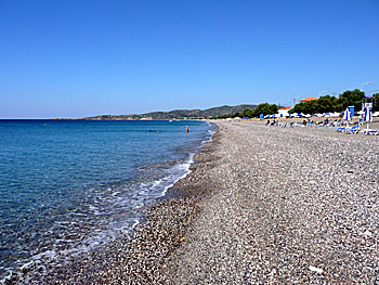 Vatera beach on Lesvos.
