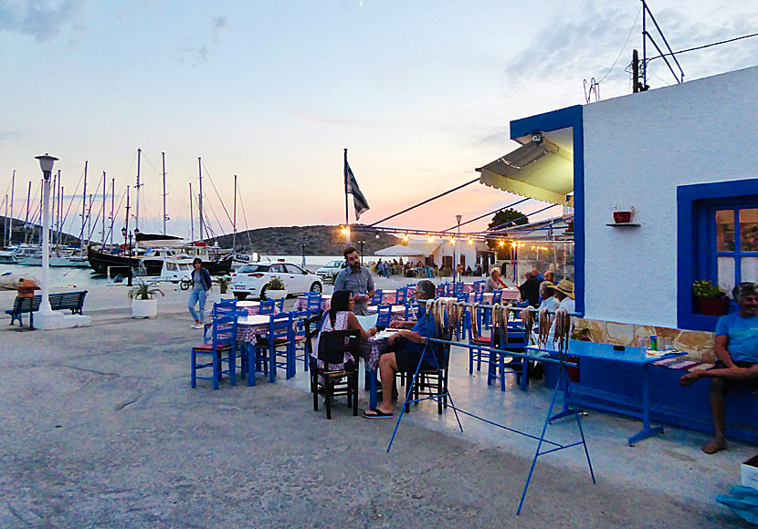 Eat fresh fish, fresh seafood and freshly caught squid on Lipsi in Greece
