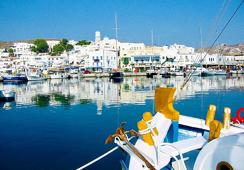 Adamas and Lagada beach on Milos in the Cyclades.