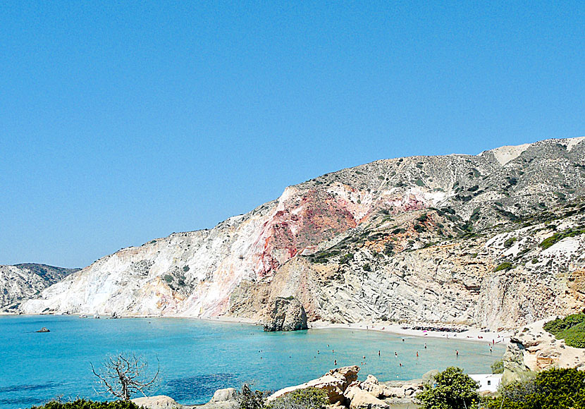 Firiplaka beach on Milos in Greece.