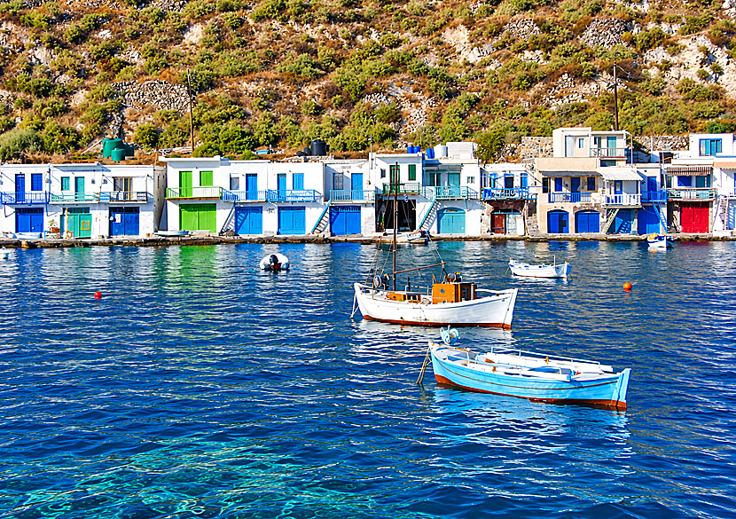 The colorful houses in Klima are called syrmata in Greek.
