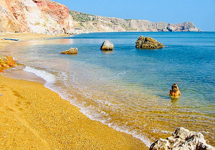 Paleochori is the best beach of all the fantastic sandy beaches on Milos.