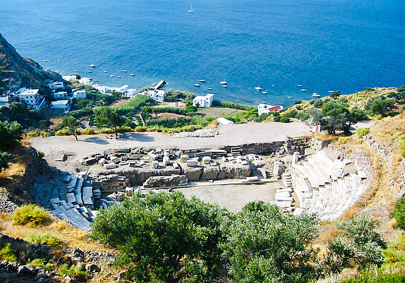 The Roman theater above Klima in Milos.