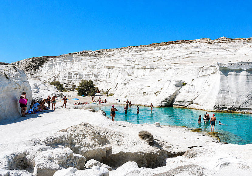 Sarakiniko beach on Milos in Greece.