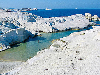 Sarakiniko beach on Milos.