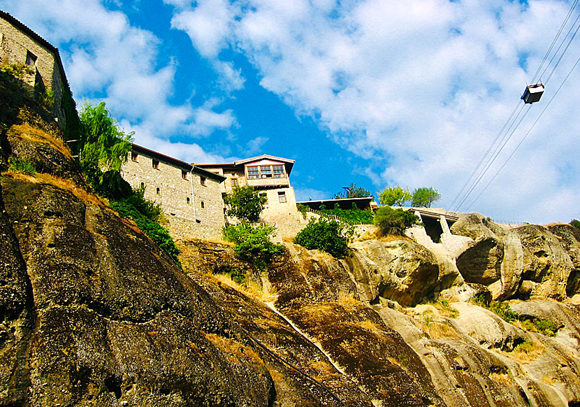 Elevators were used to winch up building materials, goods and monks to the monasteries of Meteora.