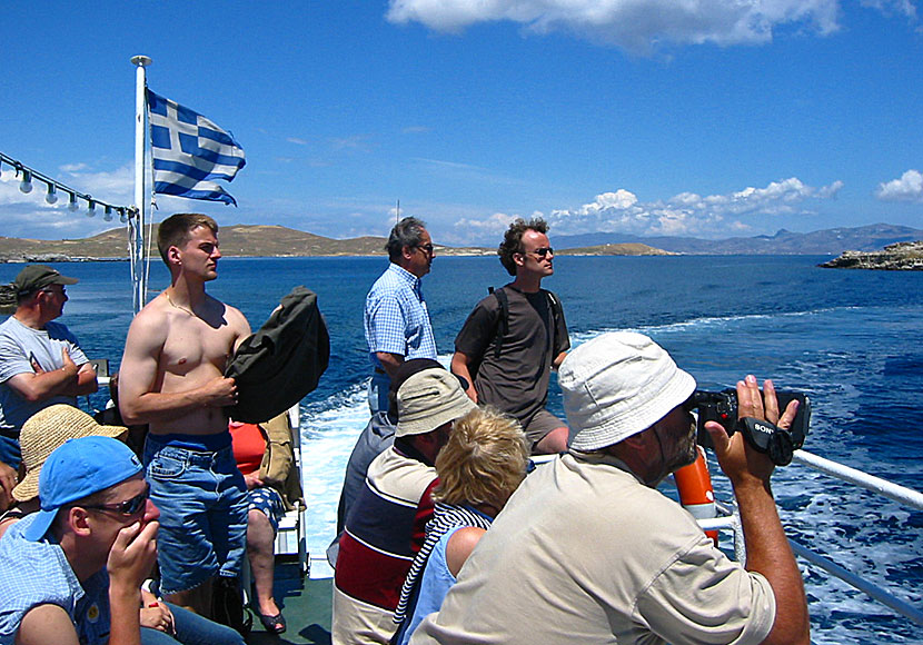 Excursion boat to Delos from Mykonos.