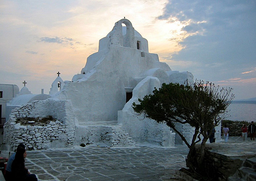 Don't miss Panagia Paraportiani church when you travel to Chora on Mykonos.