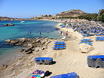 Fantastic sandy beaches on Mykonos in the Cyclades.