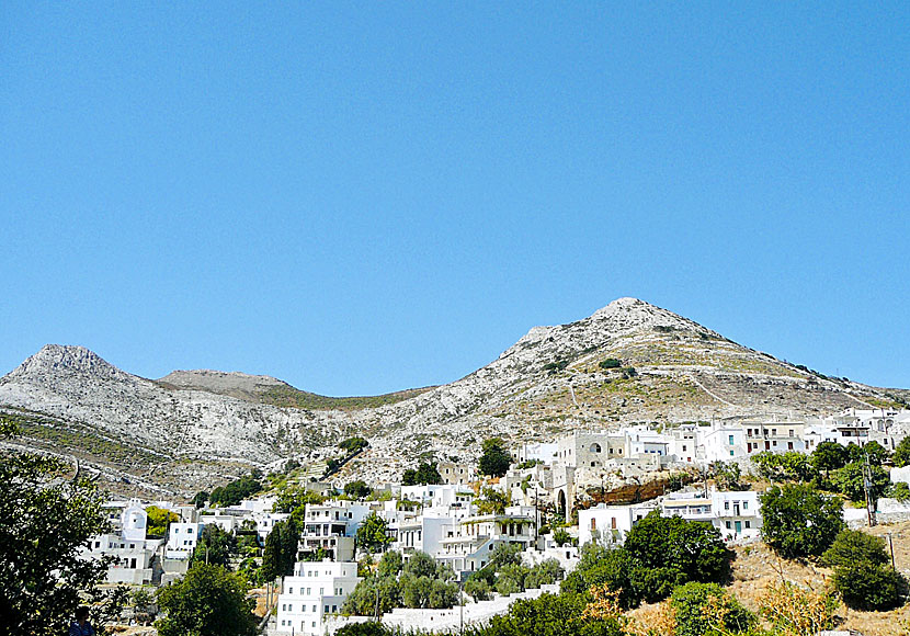 The marble village of Apiranthos on Naxos in the Cyclades.