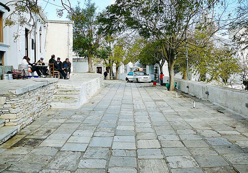 The marble village of Apiranthos on Naxos.