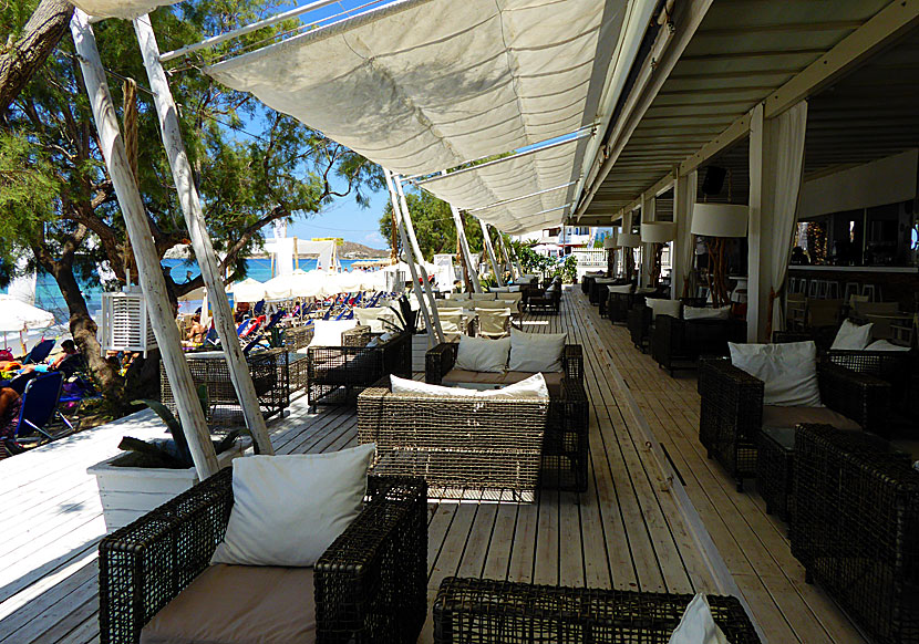 Beach bars at Agia Anna beach.