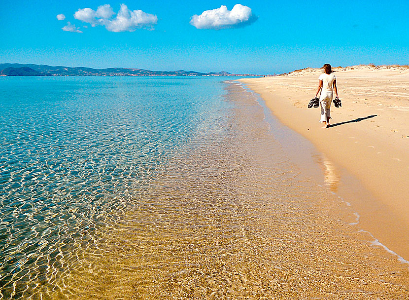 Walk along the sandy beaches of Plaka, Maragas, Agia Anna and Agios Prokopios in southwest Naxos.