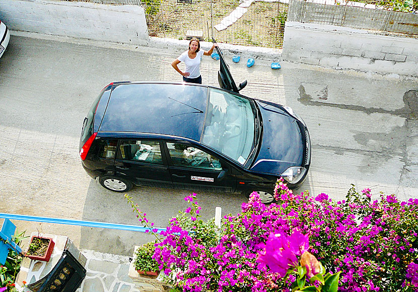 Rent a car on Naxos in Greece.