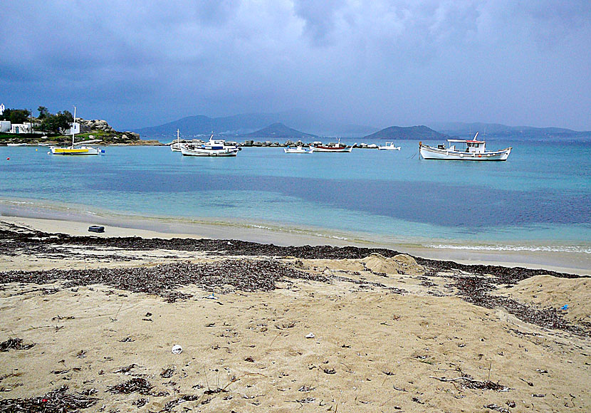 Agia Anna beach on Naxos in November.