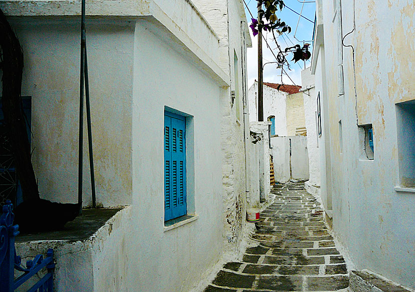 Alleys in the authentic village of Damalas on Naxos.