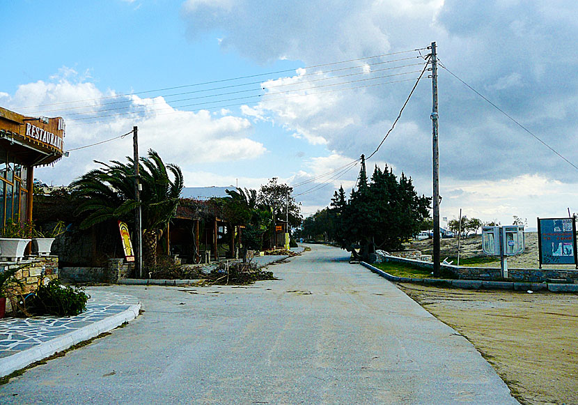 Driving a car and moto bike on the roads of Naxos in Greece.