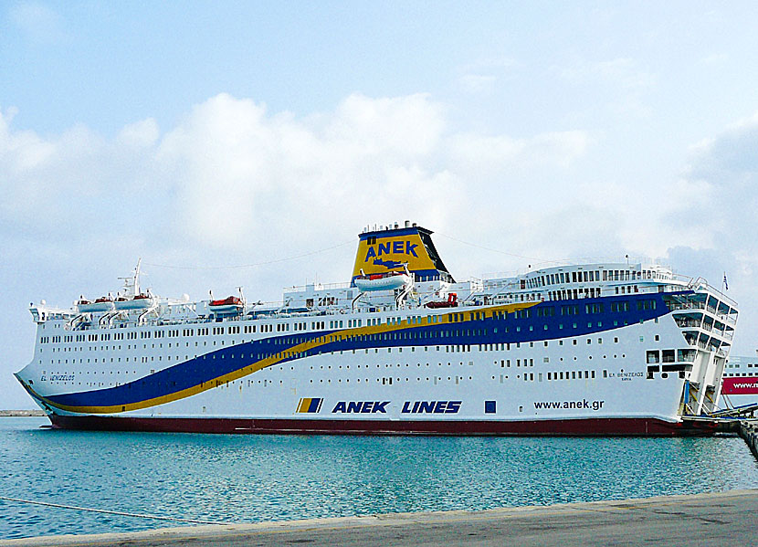 The ferry F/B El.Venizelos serves Rhodes, Karpathos, Kassos, Crete, Santorini and Milos.