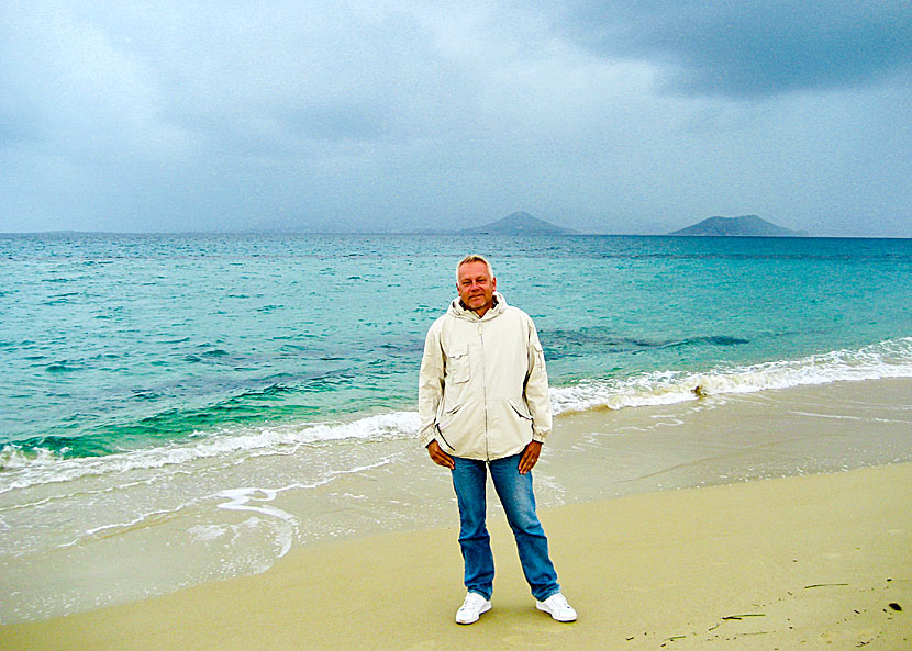 Plaka beach. Naxos. Kalispera.