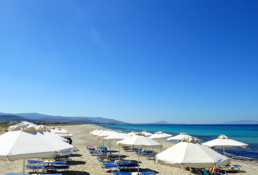 The best beaches on Naxos. Kastraki beach.