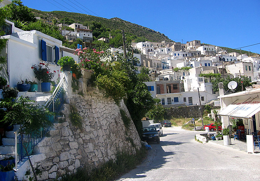 Main street of Koronida in Naxos.