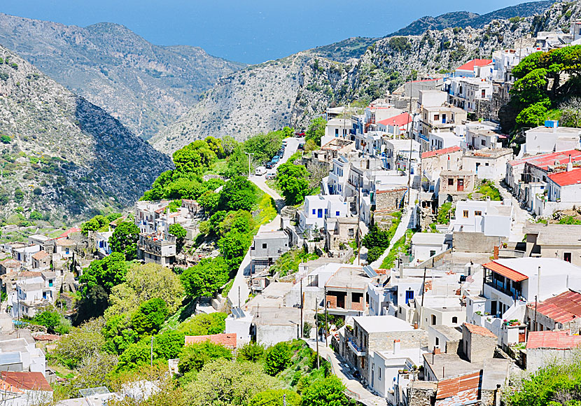 View of the village of Koronos on Naxos.