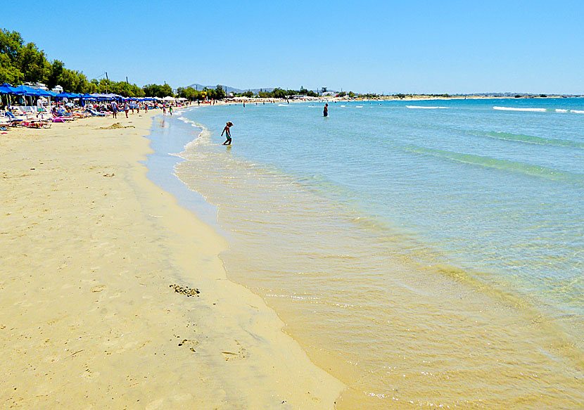 The best beaches on Naxos. Agios Georgios beach.