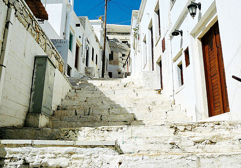 One of many worn stairs in Apiranthos on Naxos.
