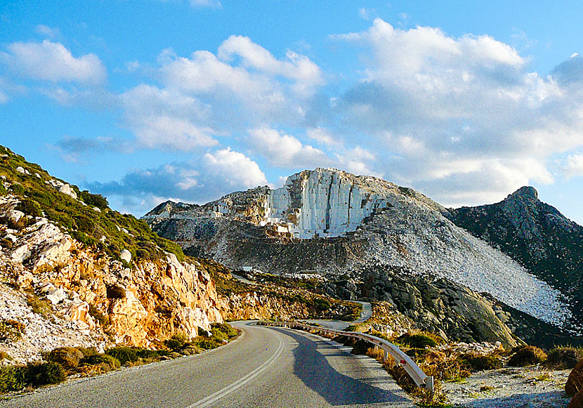 The marble quarries of Kinidaros on Naxos.