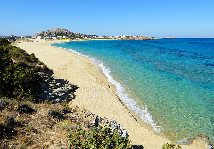 The best beaches on Naxos. Mikri Vigla beach.