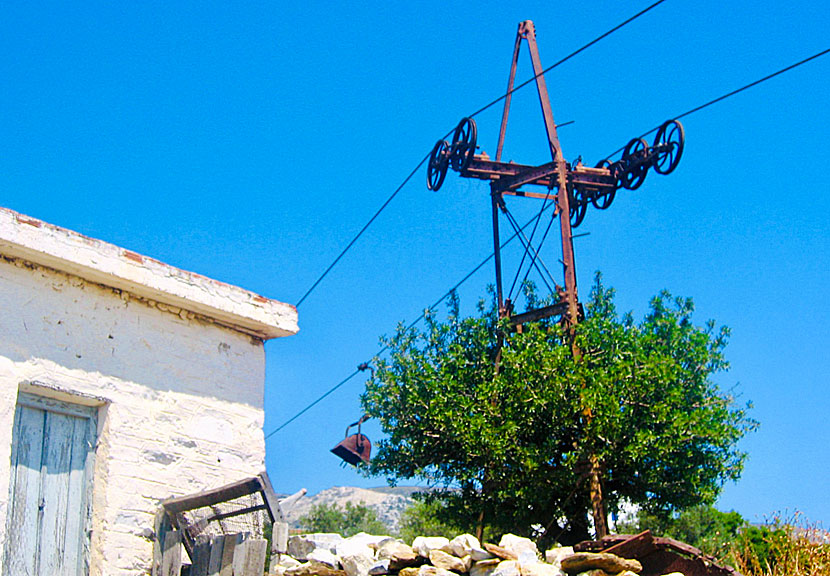 The cable car is a kind of monument of the industrialization on Naxos. 