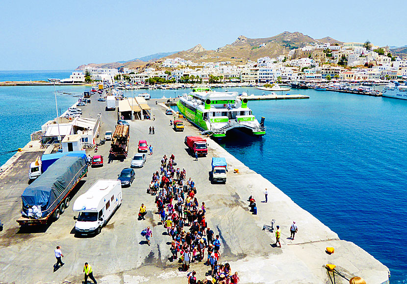 The port in Naxos Town.