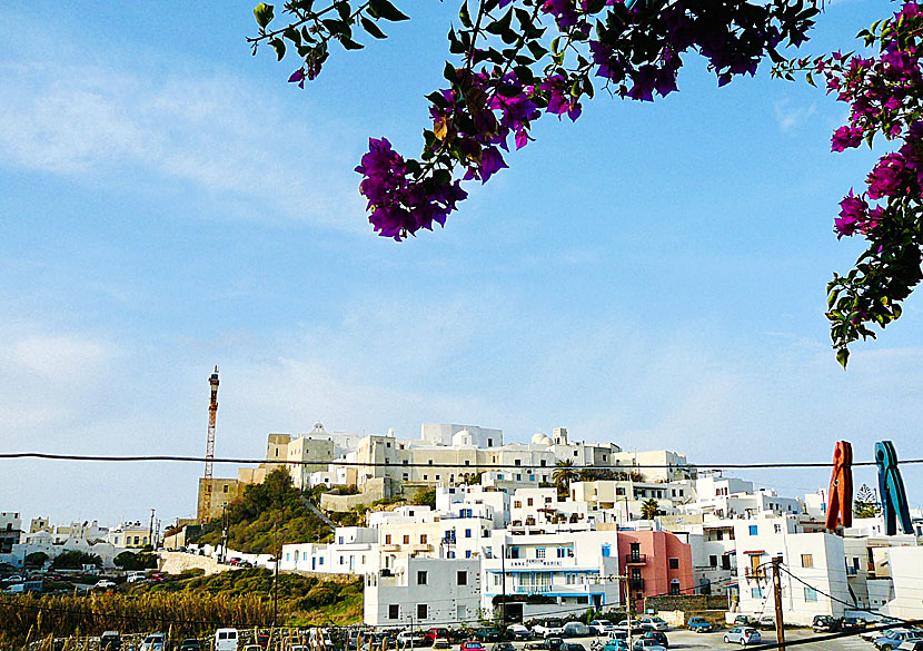From Pension Sofi you have a beautiful view of Kastro in Naxos Town.