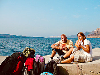 Travel from Crete to Naxos .