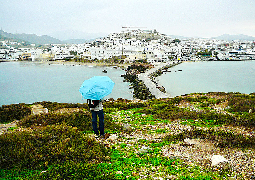 The Portara in Naxos town.