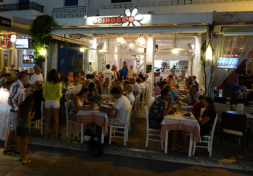 Restaurant Scirocco near Agios Georgios beach is one of the best restaurants in Naxos town.