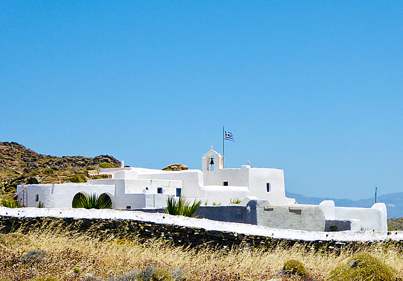 The monastery of Agios Ioannis Detis Monastiri between the beaches of Kolymbithres and Monastiri on Paros.