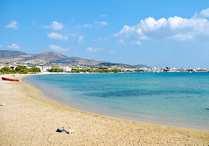 Agios Nikolaos beach is located just outside Aliki on the south of Paros.