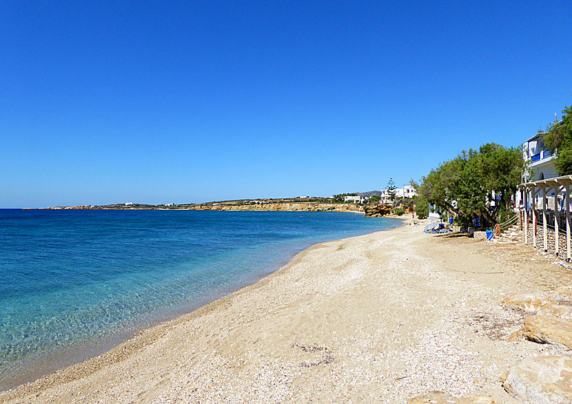 The best beaches on Paros. Drios beach.